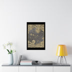 Matte Poster — Abstract Metallic Stone Texture Vertical Art Print