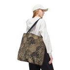 Vintage Hexagon Pattern Tote Bag – Sepia Geometric All-Over Print