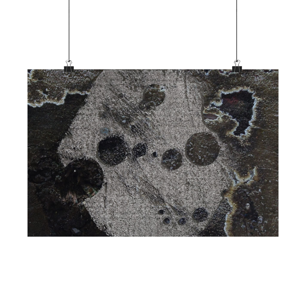 Abstracte grunge matte poster — Donkere textuur horizontale muurdecoratie 