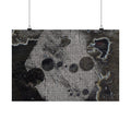 Abstracte grunge matte poster — Donkere textuur horizontale muurdecoratie 