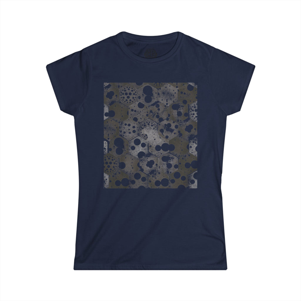 Damesshirt — Monochroom abstract bubbelprint shirt 
