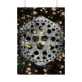 Geometric Hexagon Bubble Art Poster — Abstract Floral Light Vibes