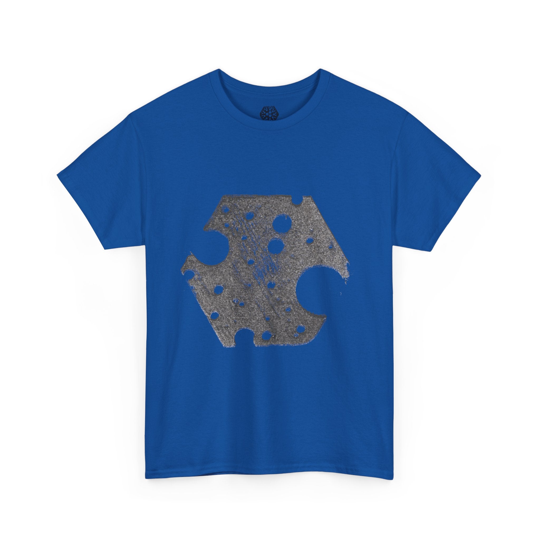 Hexagon Circles Graphic Tee — Digital Manual Print Art