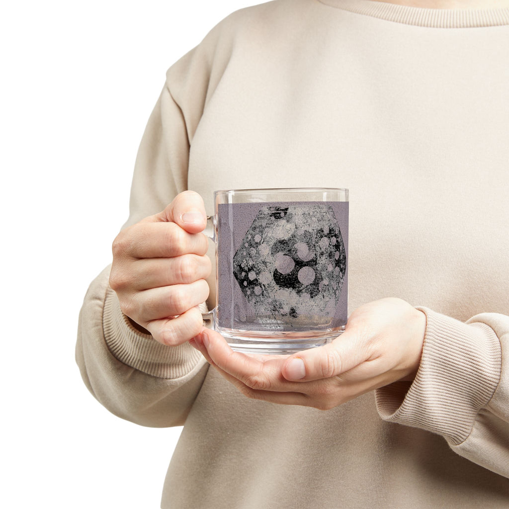 Abstract Geode Glass Mug – Purple Bubble Crystal Design, 10oz