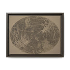 Framed Matte Canvas Art — Abstract Moonprint Landscape - no 34