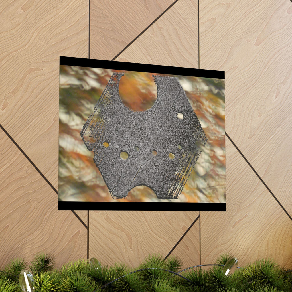 Abstract Geometric Texture Matte Horizontal Poster | Industrial Moon Art