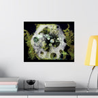Abstract Green Bubble Matte Poster — Botanical Surreal Horizontal Wall Art