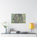 Abstract Seagrass & Stone Matte Horizontal Poster — Coastal Texture Wall Art