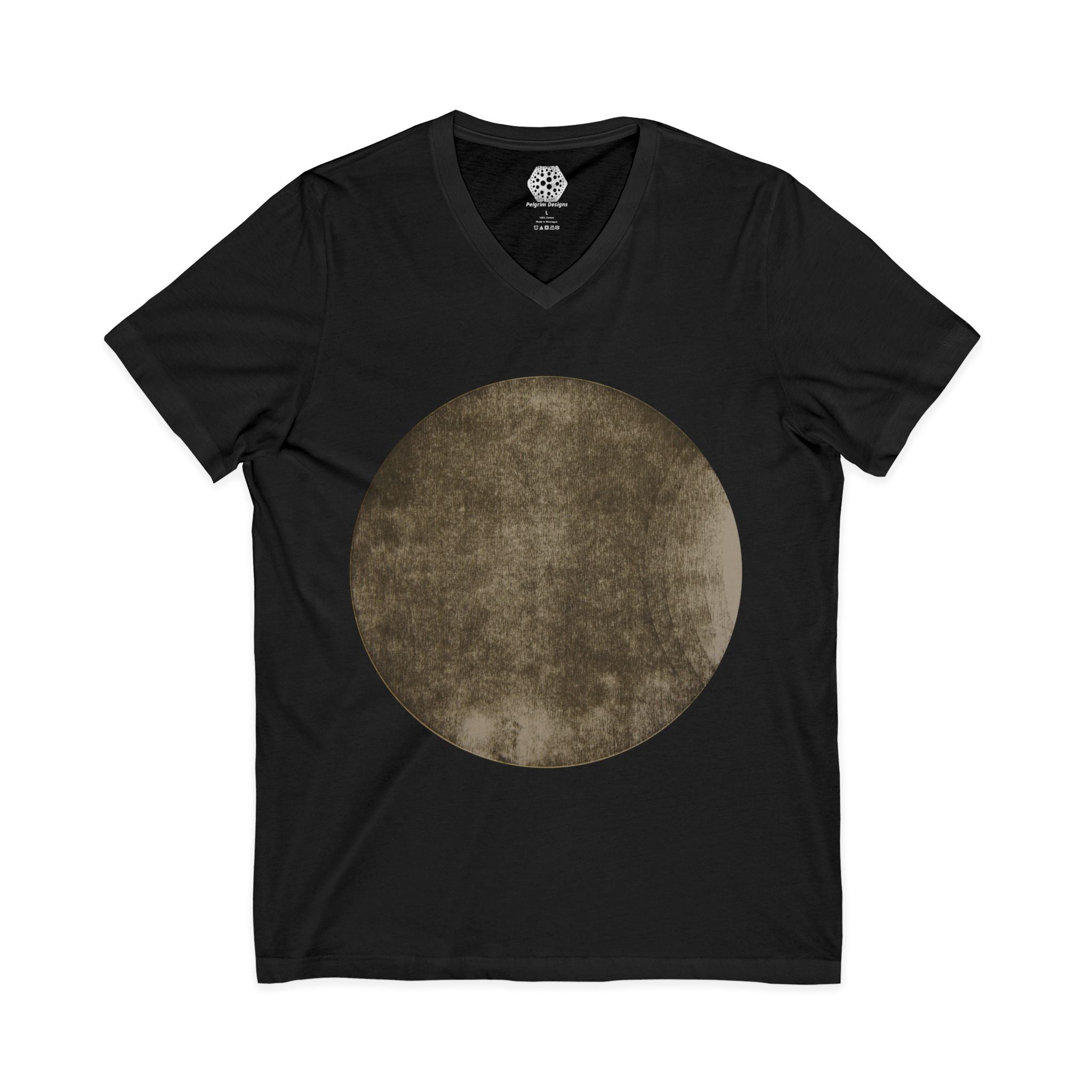 Vintage Moon Circle V-Neck Tee