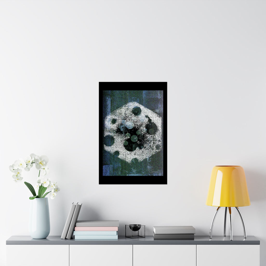 Abstract Moon Phase Poster — Matte Vertical Wall Art