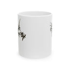 Bamboo Ink Ceramic Mug — Minimalist Asian Brush Painting Coffee Cup (11oz/15oz)