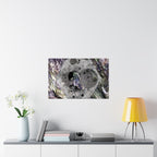 Abstract Cosmic Marble Matte Horizontal Poster — Surreal Lunar Texture Wall Art