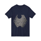 Hex Moon Graphic Tee Design Hex06— Distressed Space Cheese Vintage Astronomy V-Neck T-Shirt
