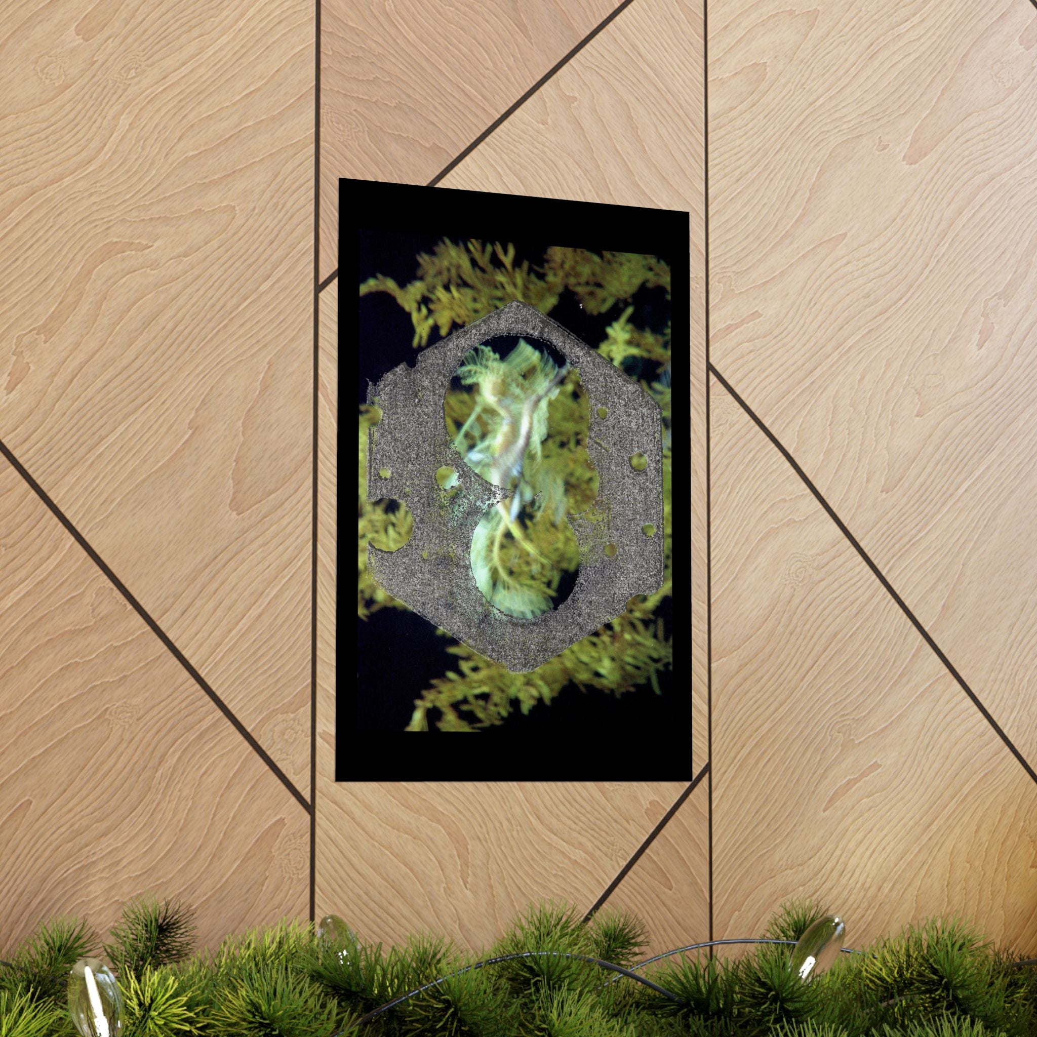 Abstract Hex Ring Poster | Matte Vertical Art Print