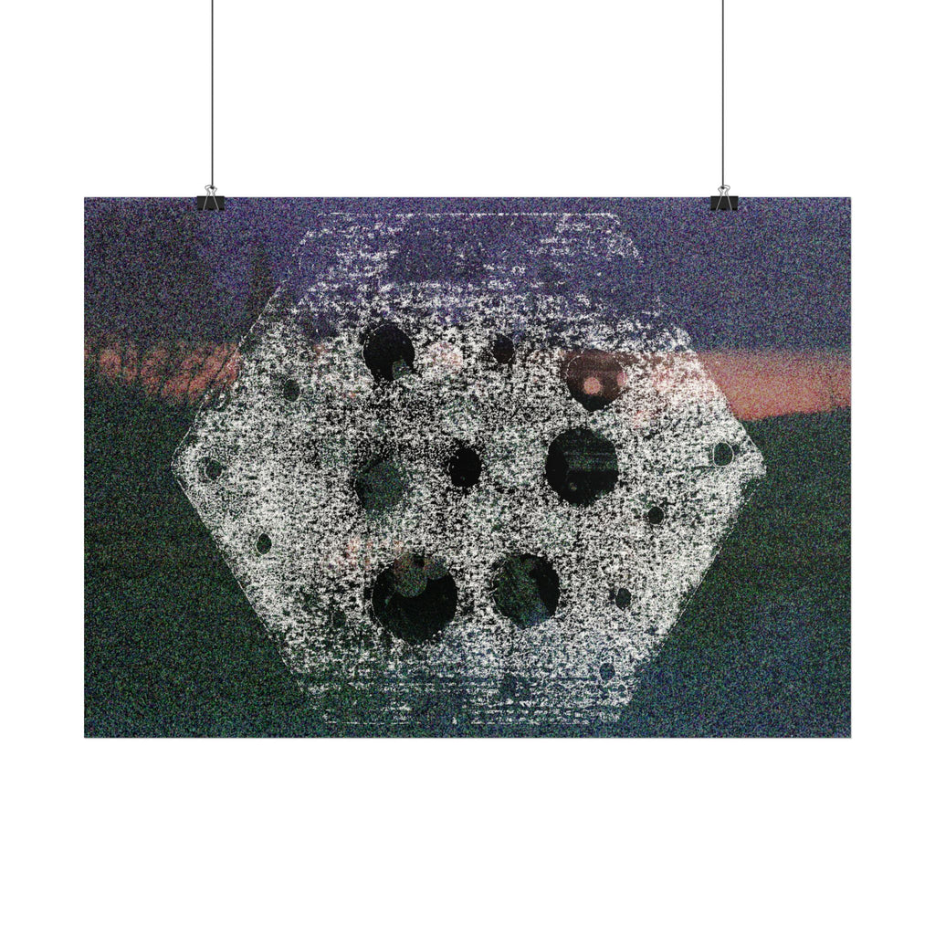 Abstract Hexagon Nightscape Poster