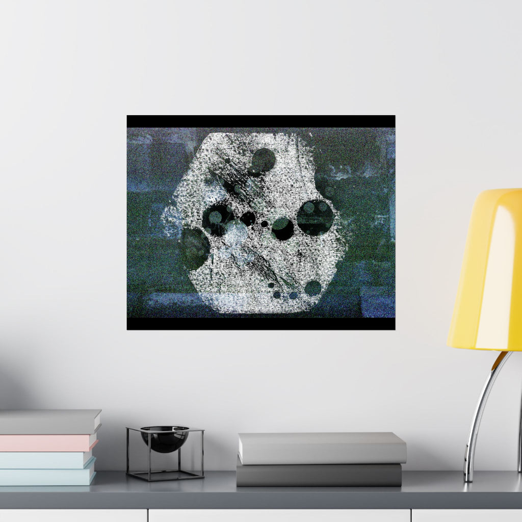 Abstract Moon Crater Matte Poster — Horizontal Wall Art