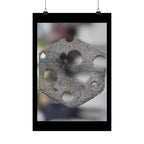 Abstract Hexagon Texture Matte Poster — Modern Geometric Wall Art