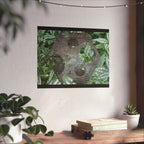 Botanical Hexagon Print Poster — Green Leaf Matte Horizontal Wall Art