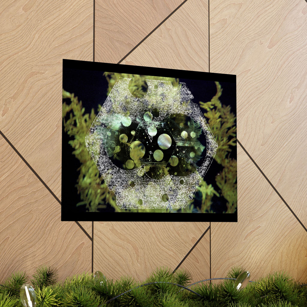 Abstract Green Bubbles Matte Poster — Horizontal Nature-Inspired Wall Art