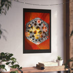 Abstract Hexagon Floral Poster — Matte Vertical Art Print