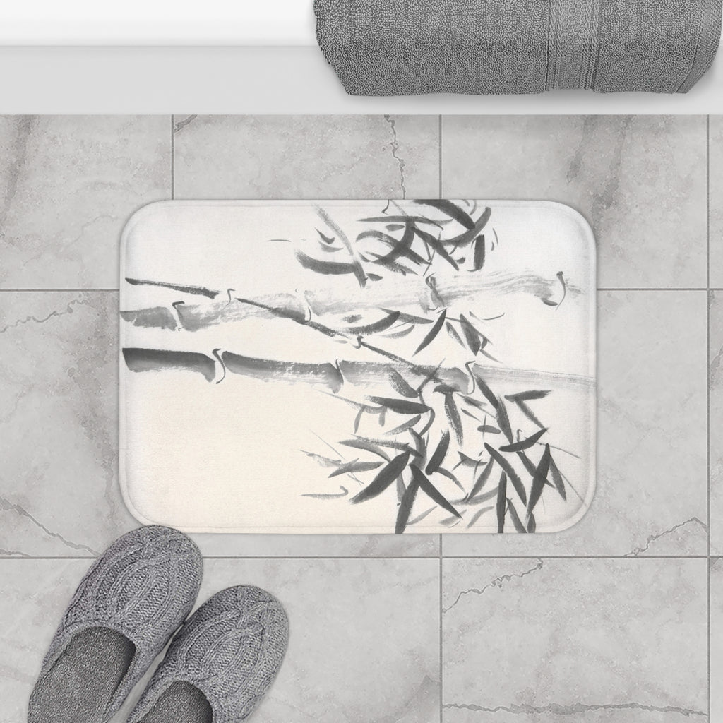 Zen Bamboo Bath Mat – Minimalist Japanese-Inspired Bathroom Rug