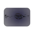 Dark Oceanic Wave Bath Mat — Minimal Nautical Seabed Design
