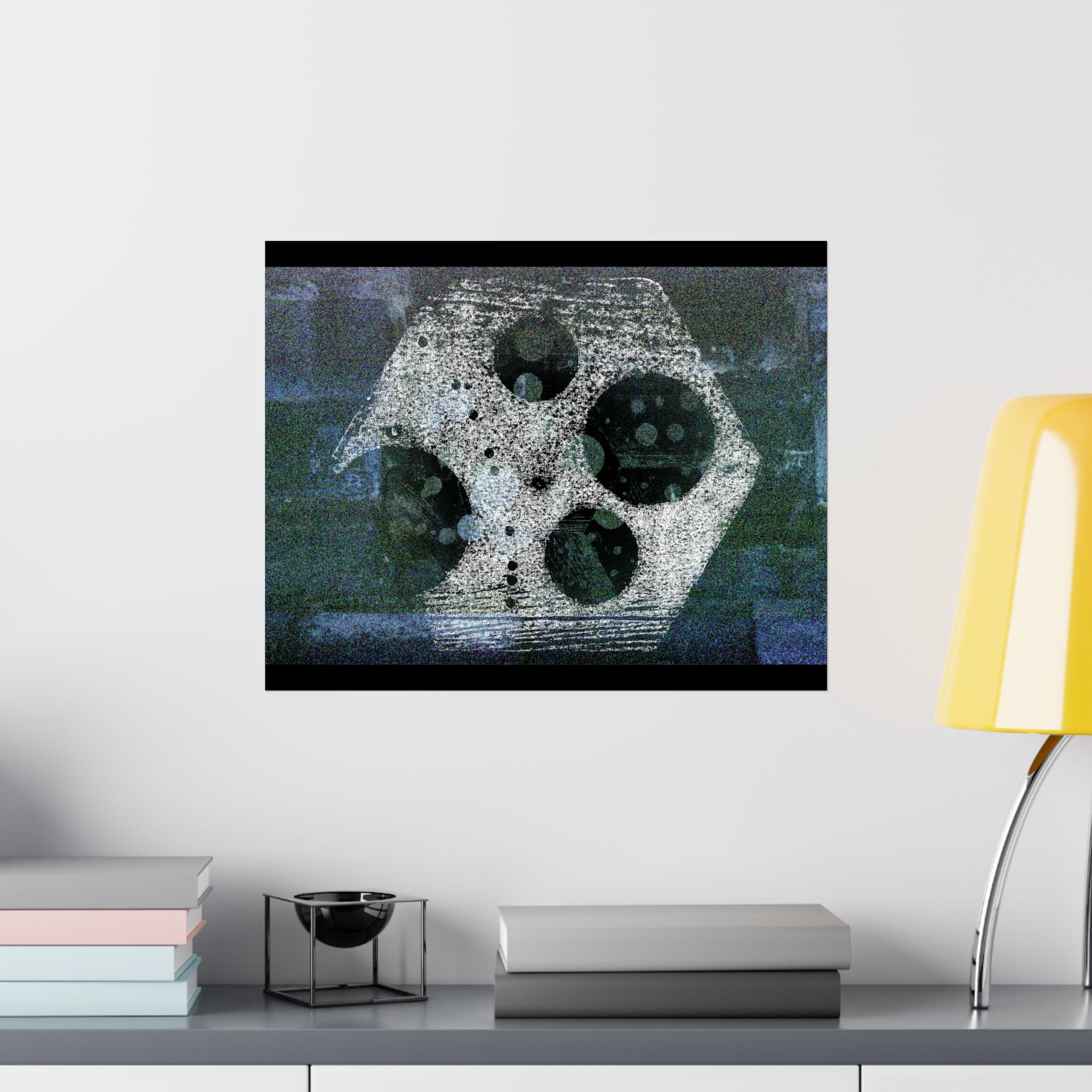 Abstract Geometric Art Poster — Matte Horizontal Midcentury-Inspired Print