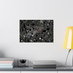 Abstract Black Bubble Matte Horizontal Poster — Modern Minimalist Wall Art