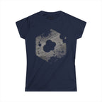 Women's T-Shirt — Distressed Hexagon Moon Graphic Tee