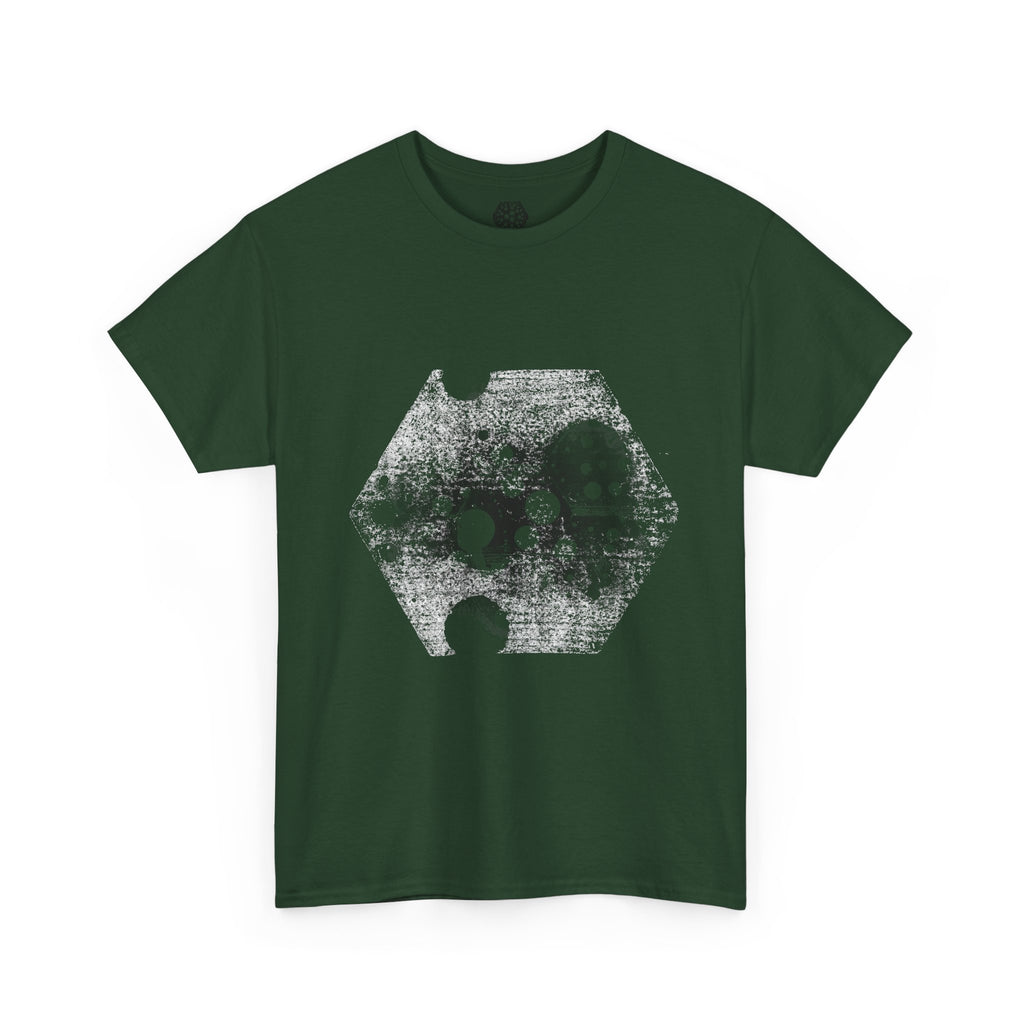 Hex Moon Graphic Tee Design Hex30 — Distressed Space Cheese Vintage Astronomy T-Shirt
