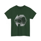 Hex Moon Graphic Tee Design Hex30 — Distressed Space Cheese Vintage Astronomy T-Shirt