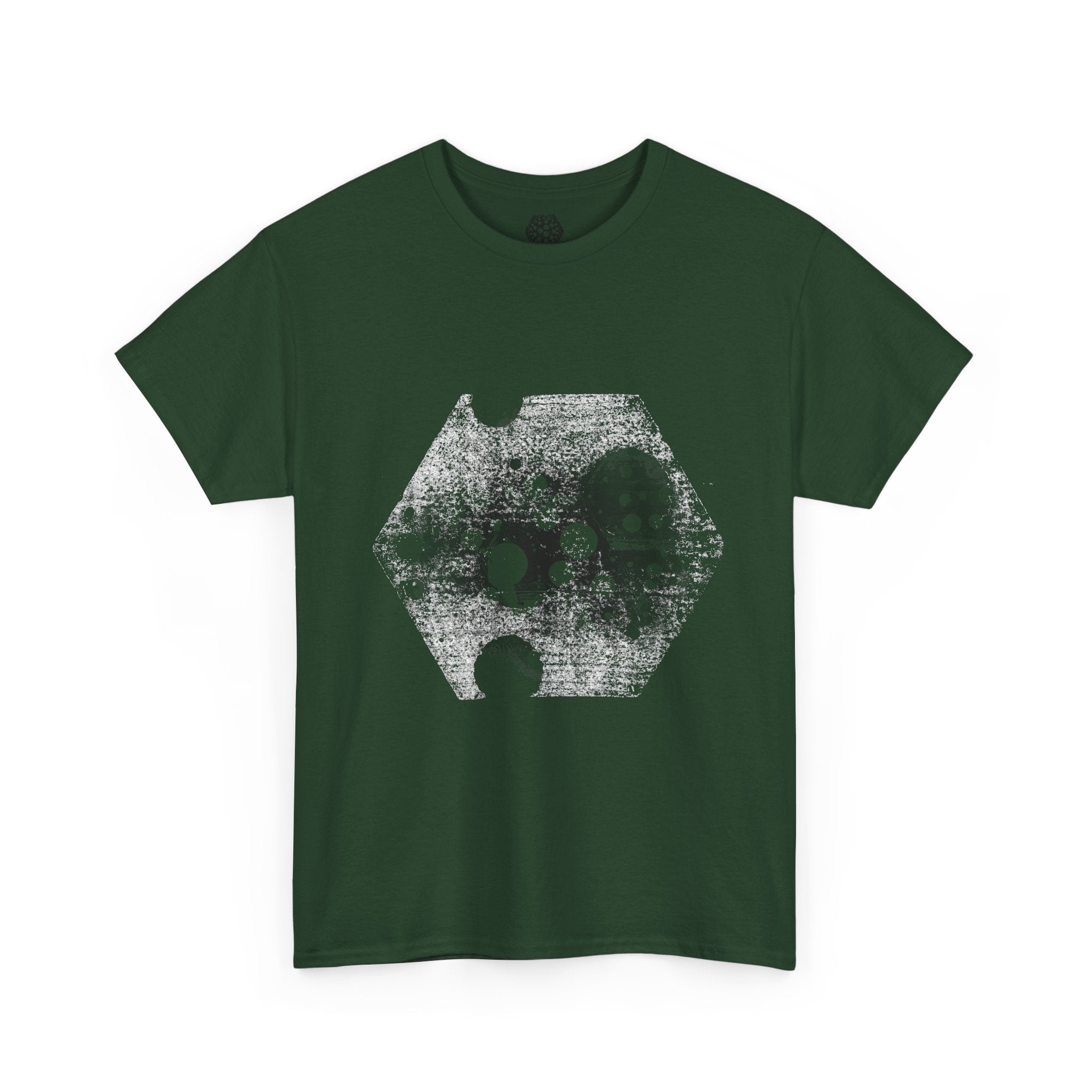 Hex Moon Graphic Tee — Distressed Space Cheese Vintage Astronomy T-Shirt