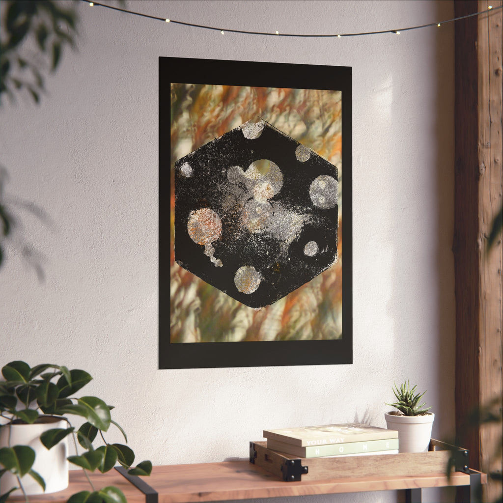 Matte Poster — Abstract Cosmic Hexagon Art Print