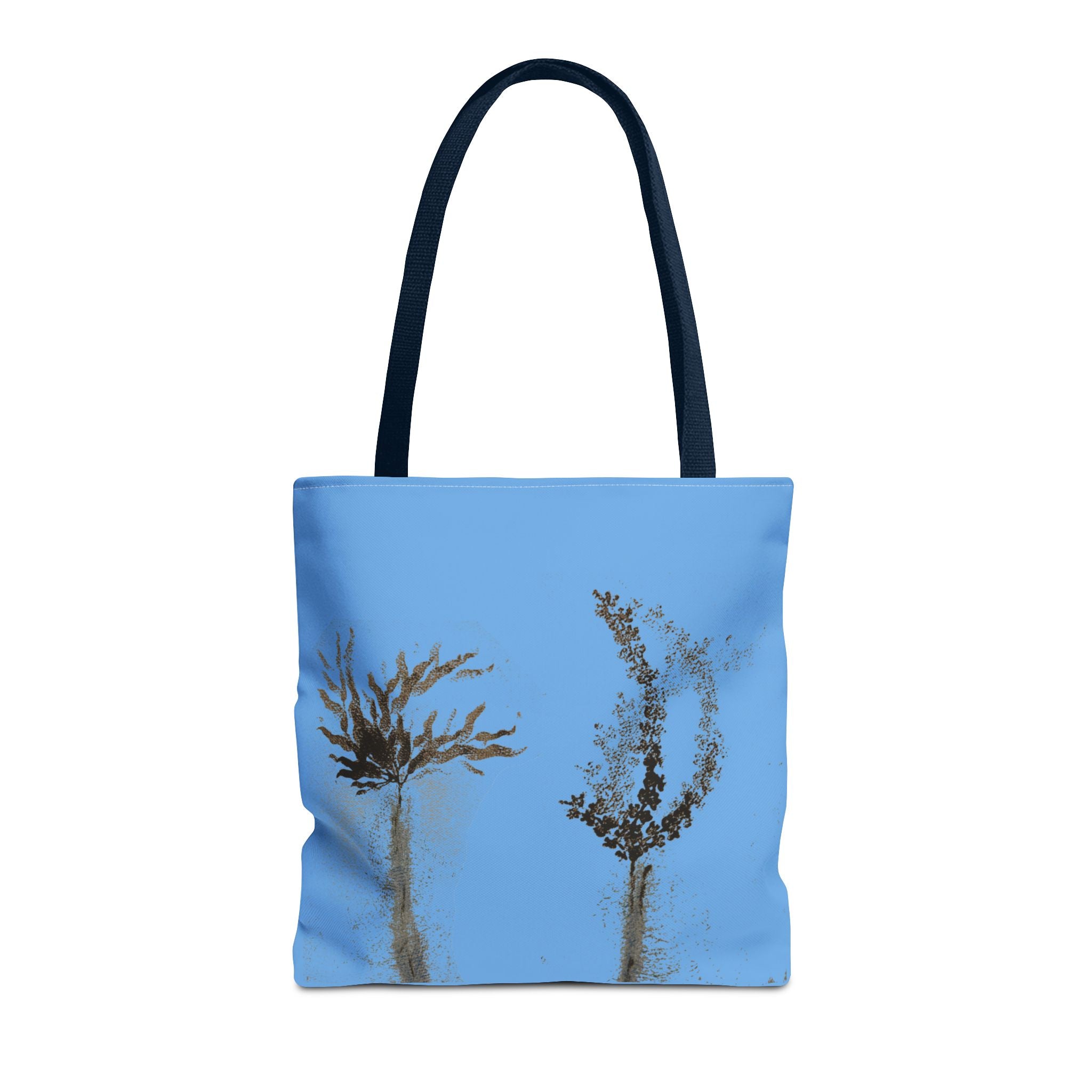 Botanical Sketch Tote Bag — Minimal Blue Wildflower Print