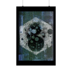 Abstract Hexagon Galaxy Matte Poster — Vertical Modern Wall Art