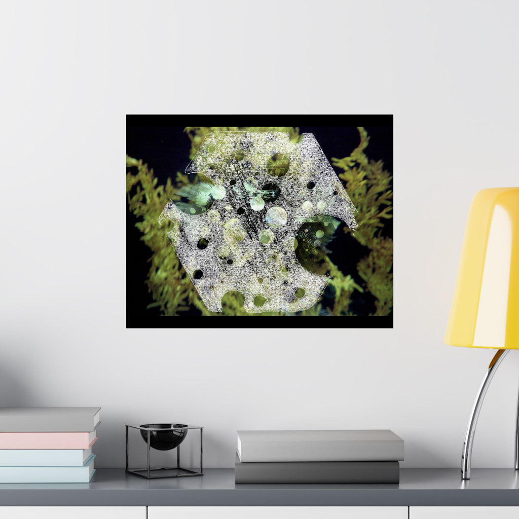 Abstract Nature Matte Horizontal Poster — Moss & Stone Texture Wall Art