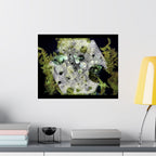 Abstract Nature Matte Horizontal Poster — Moss & Stone Texture Wall Art