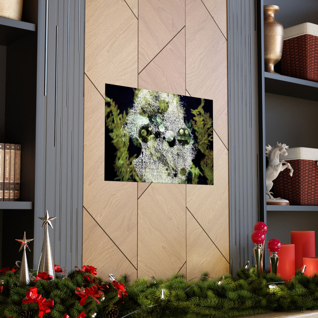 Abstract Green Algae Matte Poster — Botanical Ocean Wall Art (Horizontal)
