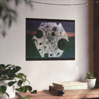 Abstract Moon Crater Matte Horizontal Poster — Surreal Celestial Art Print