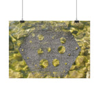 Abstracte geode horizontale poster — Muurdecoratie met gele kristaltextuur 