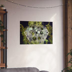 Matte Horizontal Poster — Abstract Marine Coral Hexagon Art