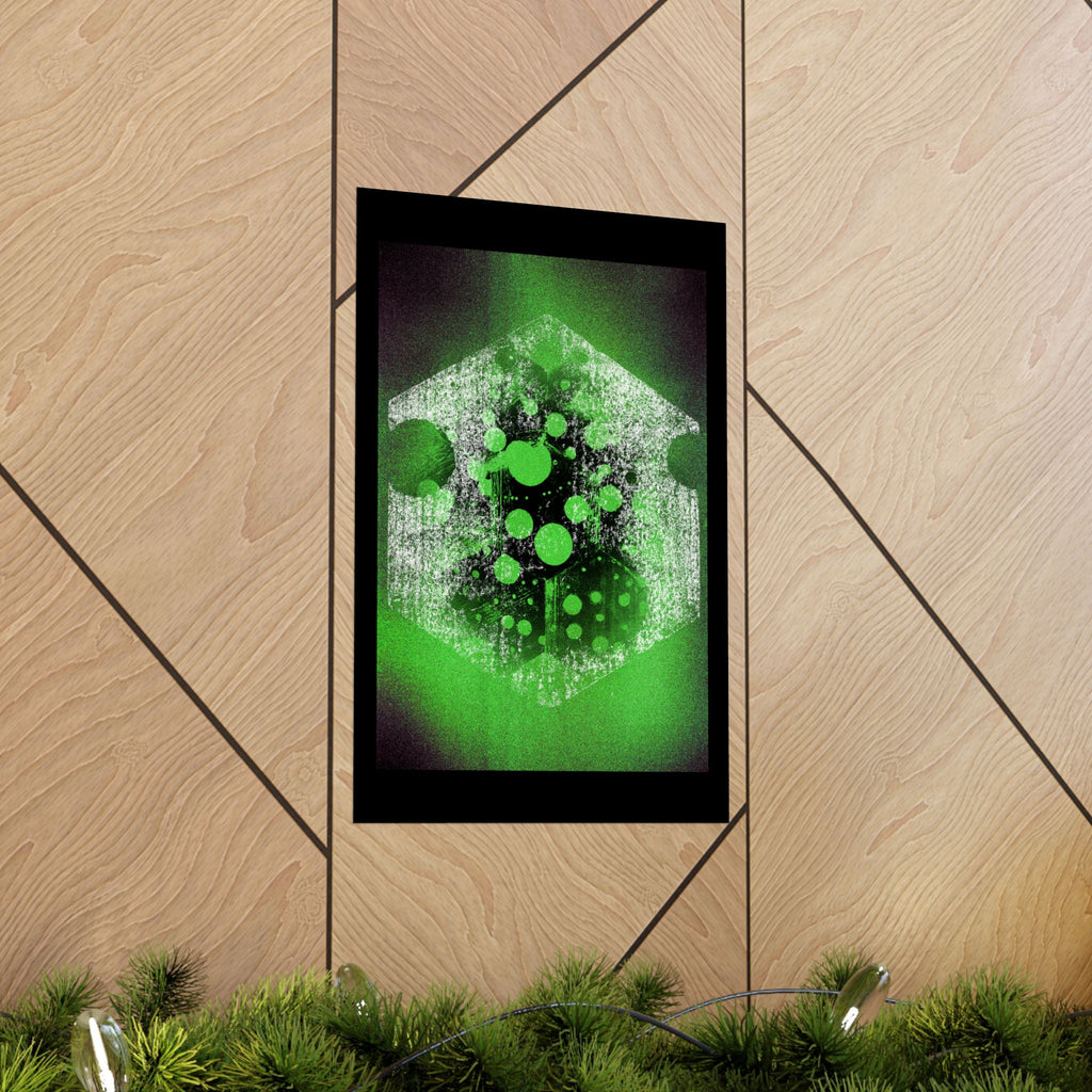Abstract Green Hex Poster