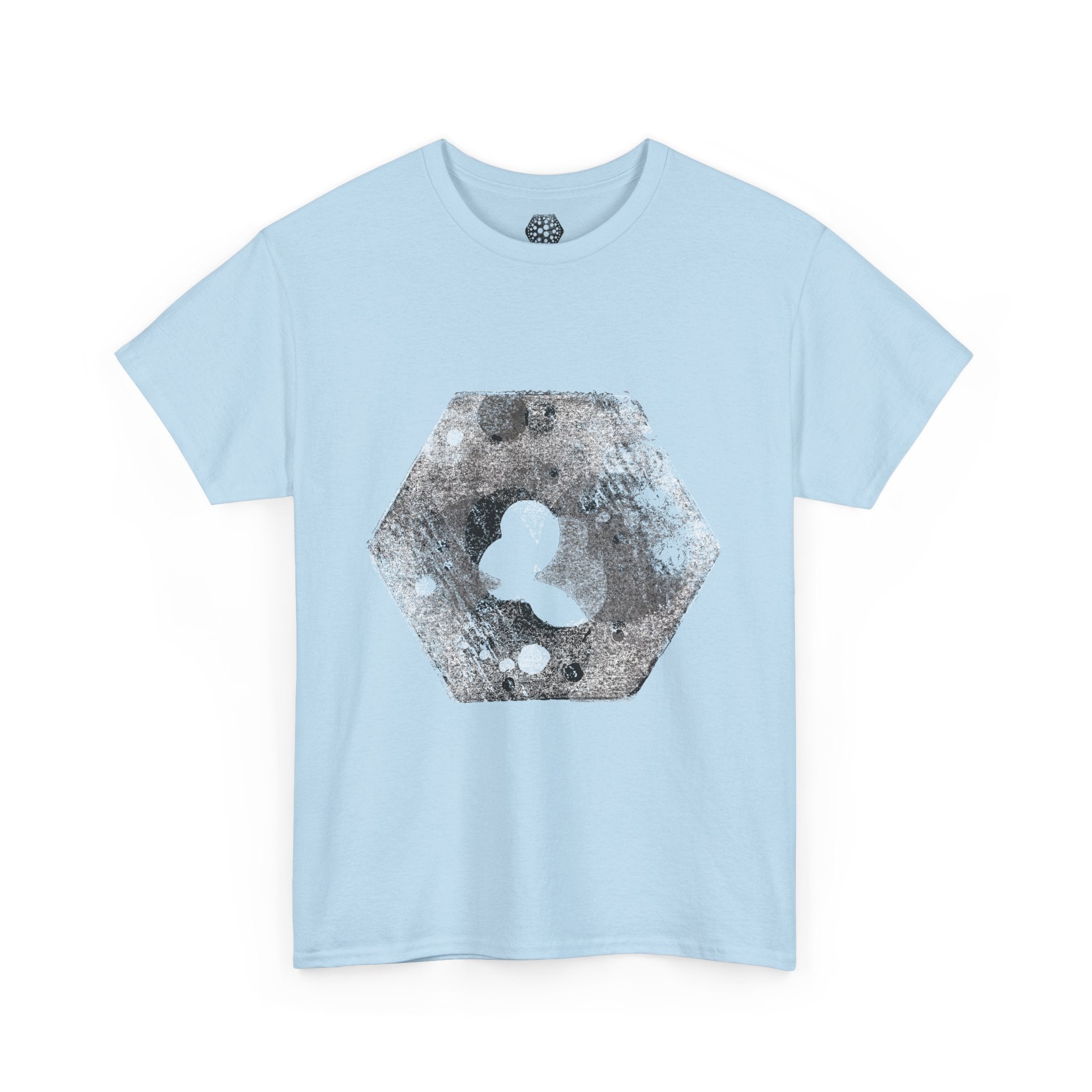 Hex Moon Graphic Tee — Distressed Space Cheese Vintage Astronomy T-Shirt