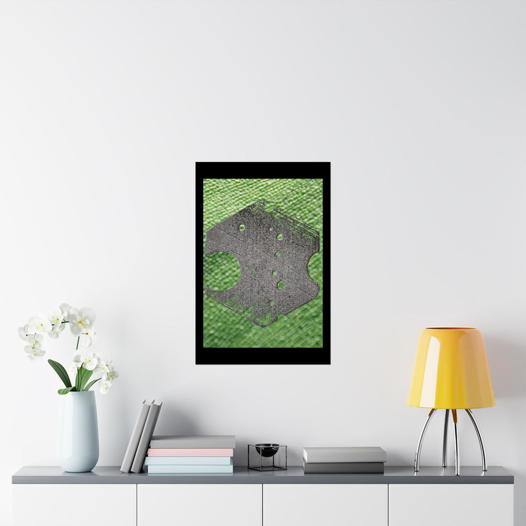 Abstract Geometric Metal Plate Poster | Matte Vertical Poster