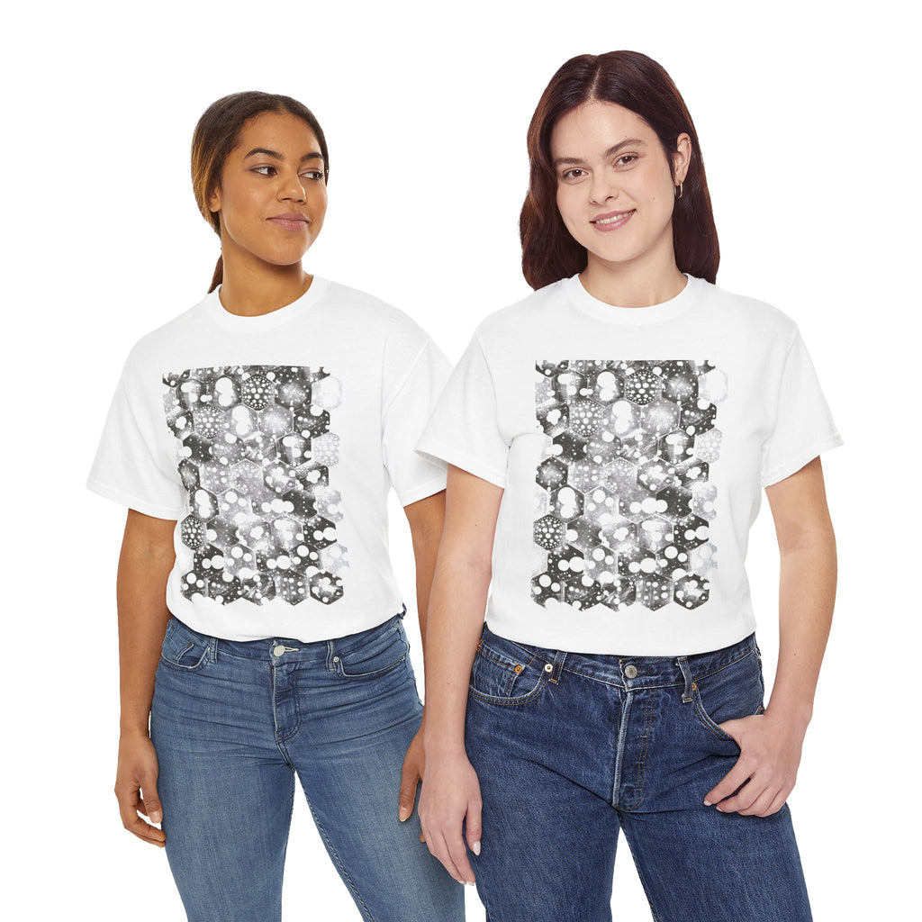 Hex Moon Graphic Tee — Distressed Space Cheese Vintage Astronomy T-Shirt