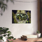Abstract Green Bubbles Matte Poster — Horizontal Nature-Inspired Wall Art