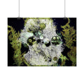 Abstracte poster met groene algen — Botanische oceaan muurdecoratie (horizontaal) 