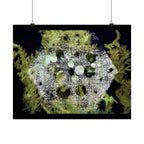 Matte Horizontal Poster — Abstract Marine Coral Hexagon Art