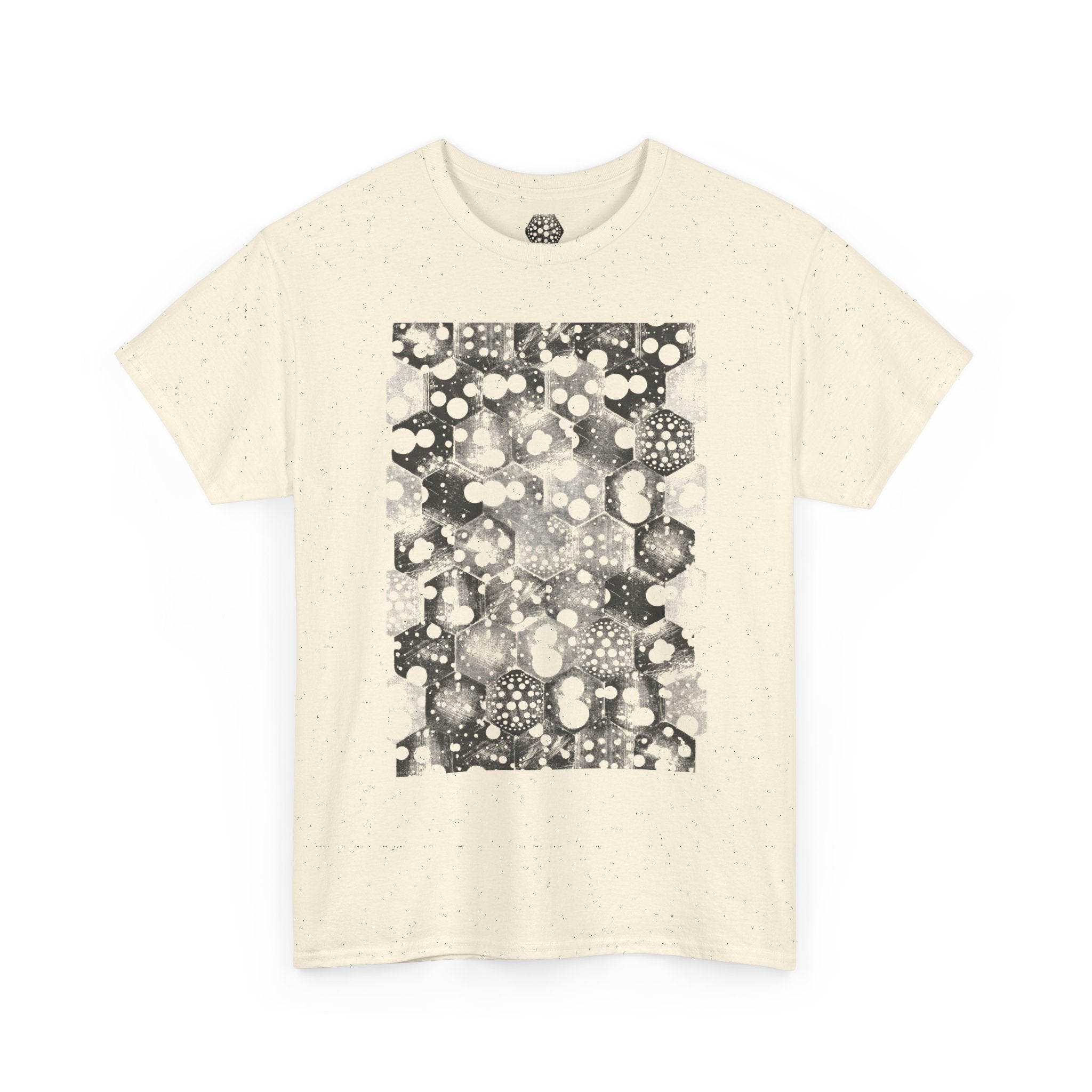Hex Moon Graphic Tee — Distressed Space Cheese Vintage Astronomy T-Shirt