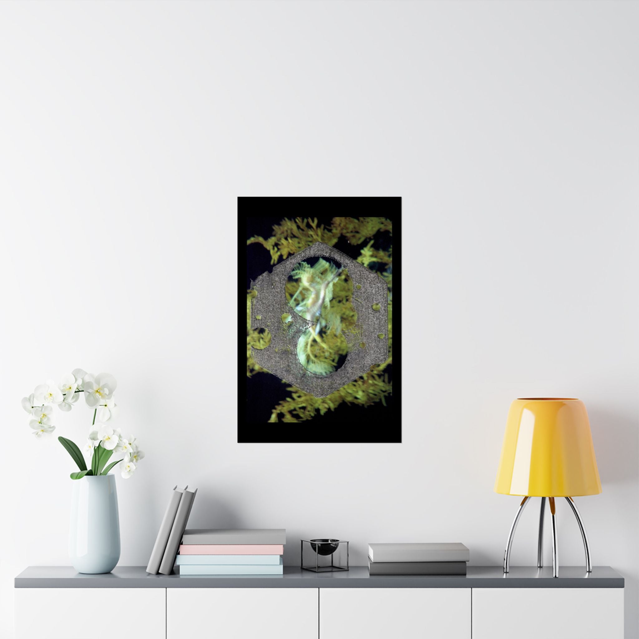 Abstract Hex Ring Poster | Matte Vertical Art Print